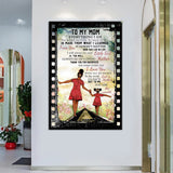 Black Canvas Art Mother And Daughter All I Am You Help Me Be A Poster African Family Art Painting