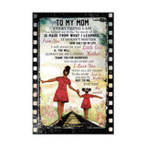 Black Canvas Art Mother And Daughter All I Am You Help Me Be A Poster African Family Art Painting