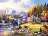 Country House Flower Landscape Painting Kit Suitable For Family Living Room Art