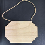 Unpolished Hanging Wooden Sign Wooden Plaque Board Piece Home School Art