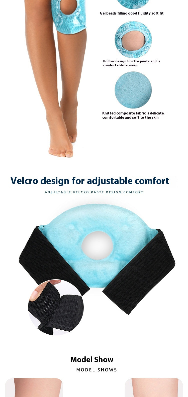 Cold And Hot Compress Soft Gel Ice Compress Bandage Knee Pad Wrist Elbow