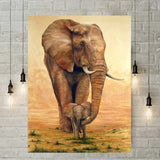 5D Diamond Painting-Elephant Family