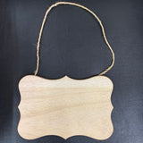 Unpolished Hanging Wooden Sign Wooden Plaque Board Piece Home School Art