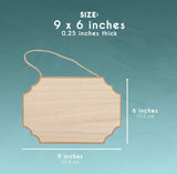 Unpolished Hanging Wooden Sign Wooden Plaque Board Piece Home School Art