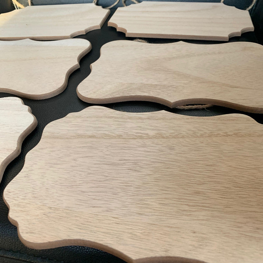 Unpolished Hanging Wooden Sign Wooden Plaque Board Piece Home School Art