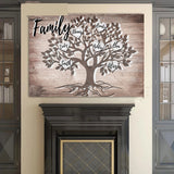 Family Tree Canvas Painting Custom Name Wall Art Poster