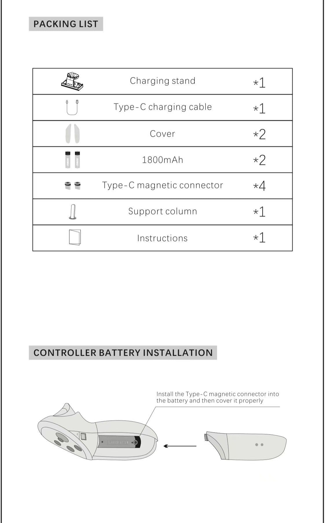 Head-mounted Charging Base With Colorful VR Handle