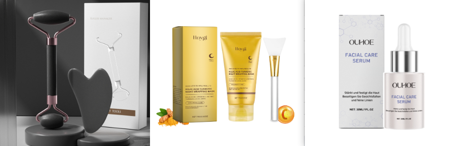 Scraping Roll Massager Set Facial Muscle Relaxation Body Tool