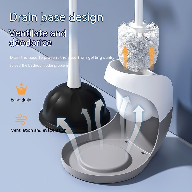 Household Toilet Plunger Combination Cleaning Brush Suit Plungers Toilet Drainage Facility Toilet